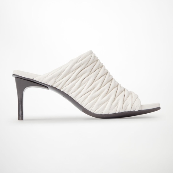 COS Shoes - COS leather quilted off white mules